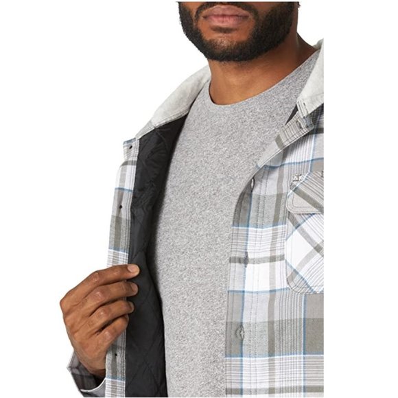 NWT Wrangler Authentics Men's Long Sleeve Quilted Jacket Size L Gray $100 8C015 - Picture 3 of 5